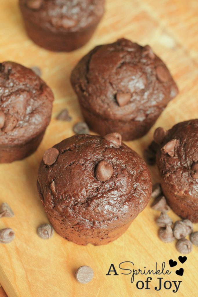 Double Chocolate Banana Muffins A Sprinkle Of Joy