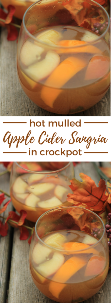 Hot Mulled Apple Cider Sangria in Crock Pot - A Sprinkle of Joy