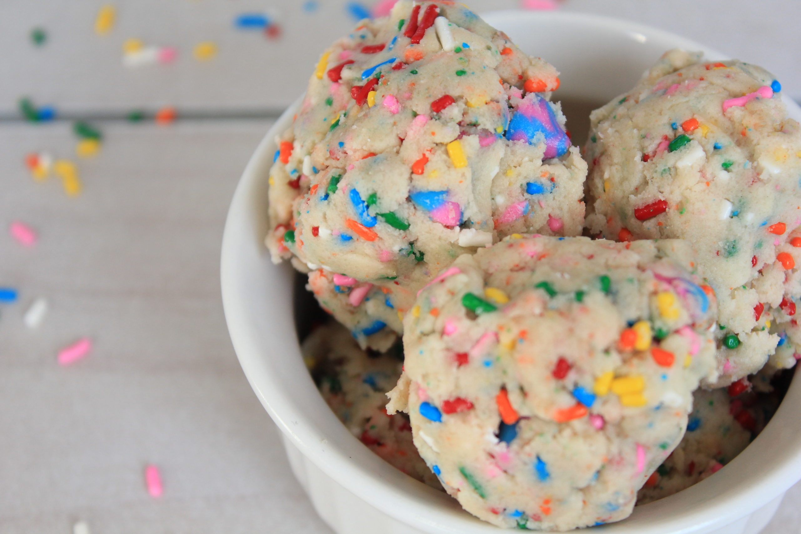 Edible Funfetti Cookie Dough {New and Improved Version} - A Sprinkle of Joy