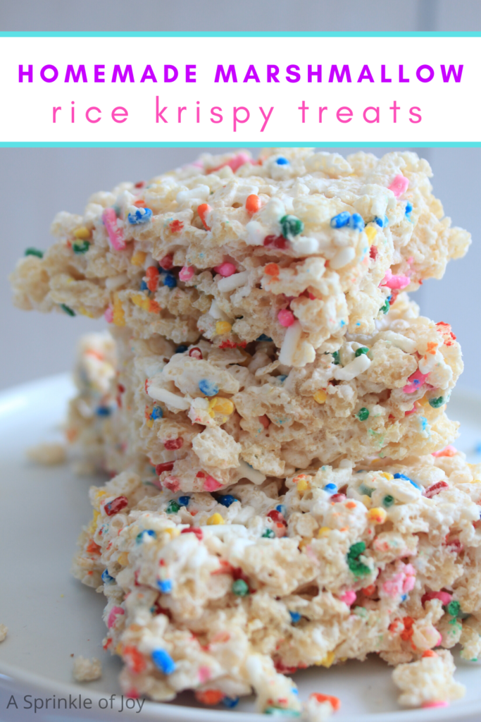 The Best Homemade Marshmallow Rice Krispy Treats - A Sprinkle of Joy