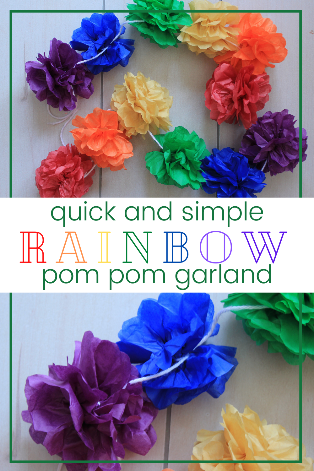 Diy Tissue Paper Pom Pom Garland A Sprinkle Of Joy